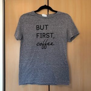 🌿Final Price🌿 Workout tee “but first, coffee”